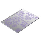 Carnet Grey Notebook with Purple Floral (Côté gauche)