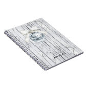 Carnet Grey Silver Bow Ornament Christmas Winter Trees (Côté Droit)