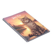 Carnet Grey Tabby Chat par lac (Côté Droit)