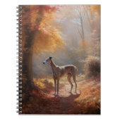 Carnet Greyhound à l'automne Feuilles automne Inspiration (Devant)