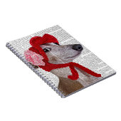 Carnet Greyhound avec Casquette en laine rouge 2 (Côté Droit)