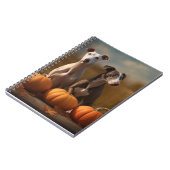 Carnet Greyhound Chiot Automne Citrouille de plaisir (Côté gauche)