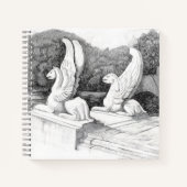 Carnet Griffins sculpté crayon monochrome Art (Devant)