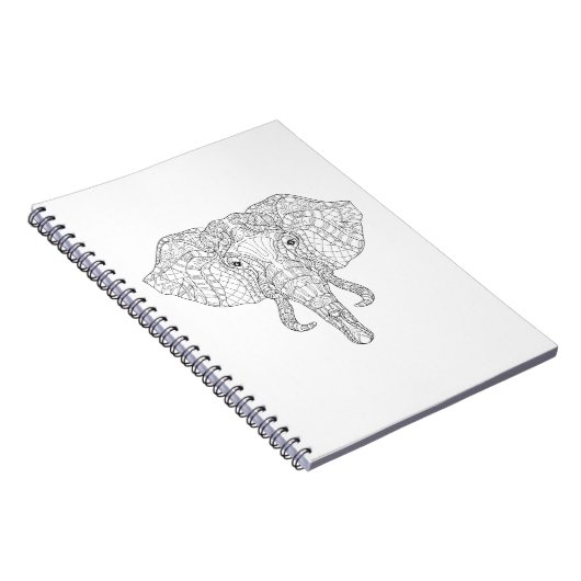 Carnet Griffonnage 2 de tête d'éléphant (Côté Droit)