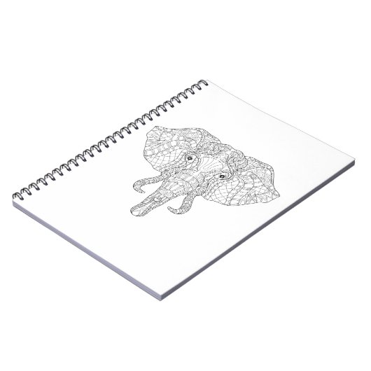 Carnet Griffonnage 2 de tête d'éléphant (Côté gauche)