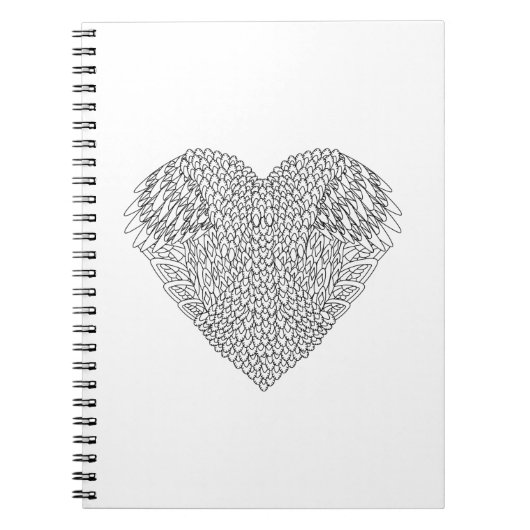 Carnet Griffonnage à ailes de coeur (Devant)