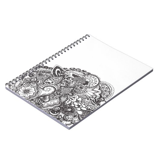 Carnet Griffonnage à l'encre abstrait (Côté gauche)