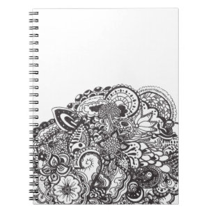 Carnet Griffonnage à l'encre abstrait