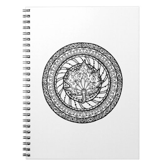 Carnet Griffonnage de feuille d'érable d'automne (Devant)