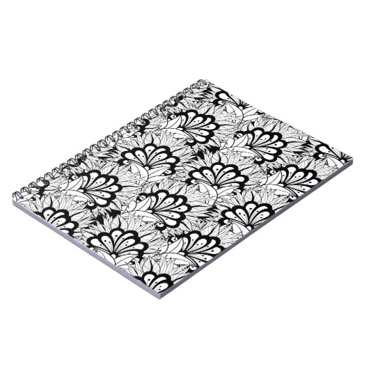 Carnet Griffonnage de motif de fleur (Côté gauche)