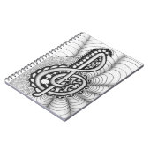 Carnet Griffonnage de musique de clef triple (Côté gauche)