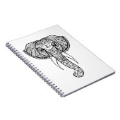 Carnet Griffonnage de tête d'éléphant (Côté Droit)