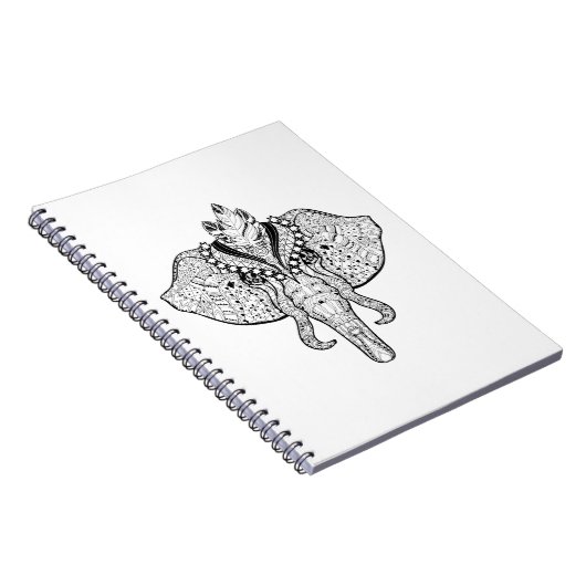 Carnet Griffonnage d'éléphant de cirque (Côté Droit)