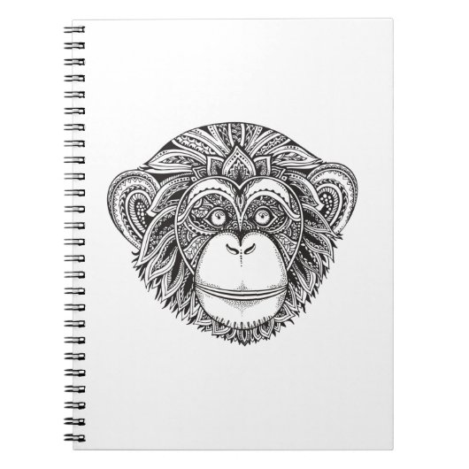 Carnet Griffonnage d'Illustartion de singe (Devant)