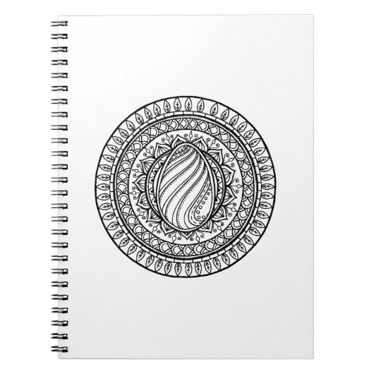 Carnet Griffonnage tribal de cercle (Devant)