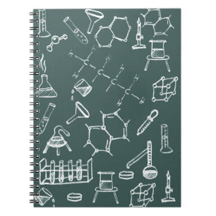 Carnet Griffonnages chimiques d'équipement de laboratoir