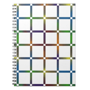 Carnet Grille de arc-en-ciel bariolé avec espace négatif