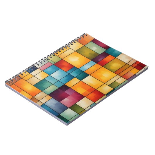 Carnet Grille de blocs de couleur - Art Abstrait (Côté gauche)