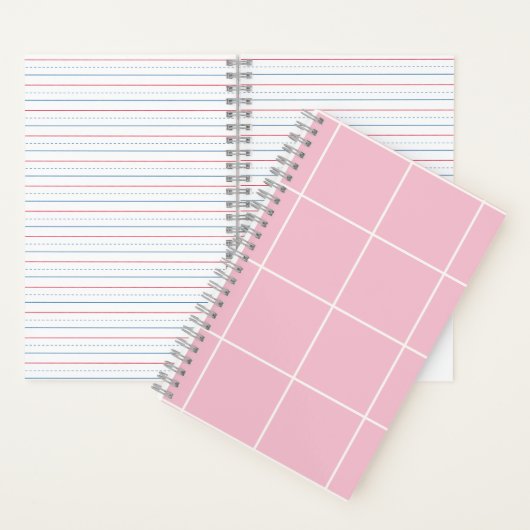 Carnet Grille de motif de vérification de couleur minimal (À l'intérieur)