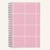 Carnet Grille de motif de vérification de couleur minimal (Recto)