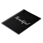 Carnet Grille noir texte de script personnalisé élégant (Côté gauche)