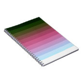 Carnet Grille ombre rayée doublée doux bleu multicolo (Côté Droit)