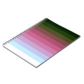 Carnet Grille ombre rayée doublée doux bleu multicolo (Côté gauche)