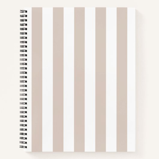Carnet Grilles Verticales Bbeige Et Blanc Gratté (Devant)