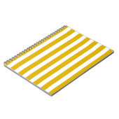 Carnet Grilles verticales jaunes et blanches de moutarde (Côté gauche)