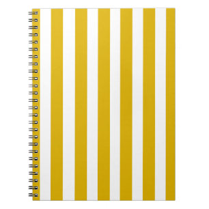 Carnet Grilles verticales jaunes et blanches de moutarde