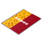 Carnet Grilles verticales Zia Soleil Rouge Jaune Nouveau- (Côté gauche)