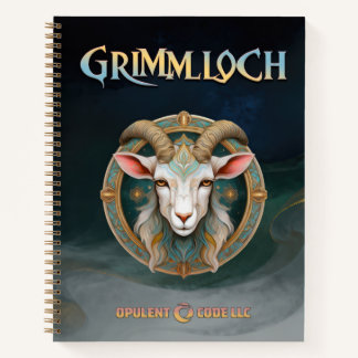 Carnet Grimmloch Emblème de la Chèvre Jeu de rôle fantast