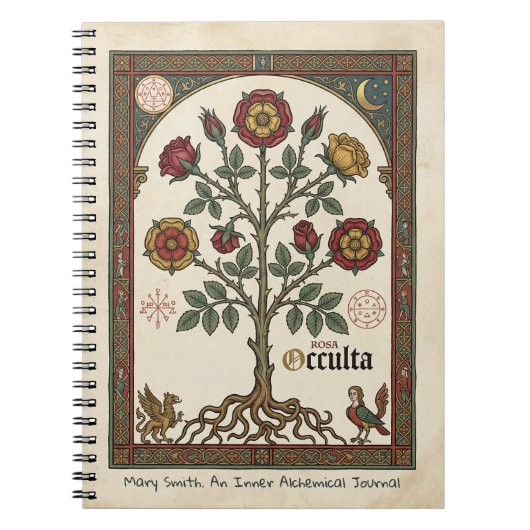 Carnet Grimoire Alchimique Rosa Occulta (Devant)