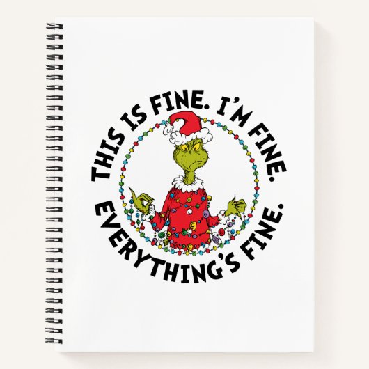 Carnet Grinch | Tout va bien (Devant)