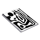 Carnet Grip Vise : Noir et Blanc Abstrait (Côté Droit)