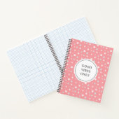 Carnet Gris argent clair et étoiles blanches sur rose cla (Intérieur)