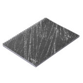 Carnet Gris & Argent Moderne Marbre de Glam Concepteur de (Côté gauche)