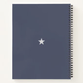 Carnet Gris argent Monogramme & Laurier sur gris acier (Dos)