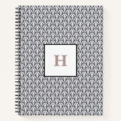 Carnet Gris avec rose (Devant)