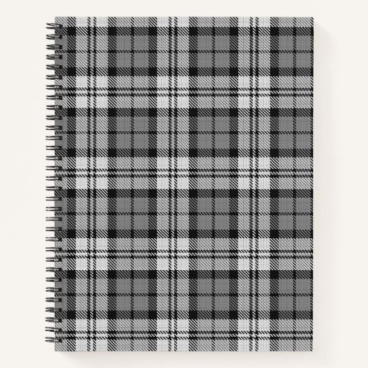 Carnet Gris Blackwatch Tartan Design Plaid (Devant)