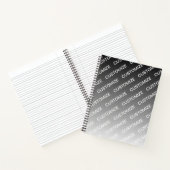 Carnet Gris (couleur changeable) Ombre & Motif de texte (Intérieur)