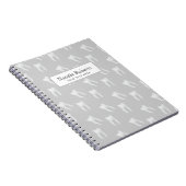 Carnet Gris dentaire de bureau de motif blanc de dents de (Côté Droit)