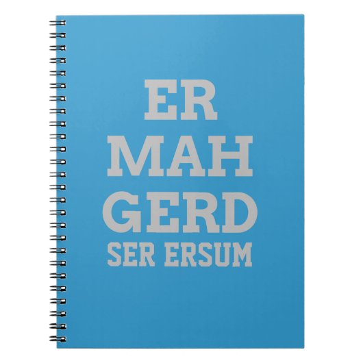 Carnet gris Ermahgerd (Devant)