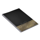 Carnet Gris et or Moderne Glamour Sequins Chic Élégant (Côté Droit)