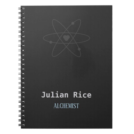 Carnet gris foncé minimaliste (Devant)