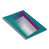 Carnet gris magenta turquoise (Côté Droit)