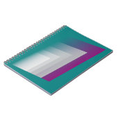 Carnet gris magenta turquoise (Côté gauche)