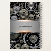 Carnet Gris métallique, texture arrière - plan (Verso)