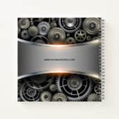 Carnet Gris métallique, texture arrière - plan (Dos)