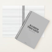 Carnet gris minimaliste (À l'intérieur)